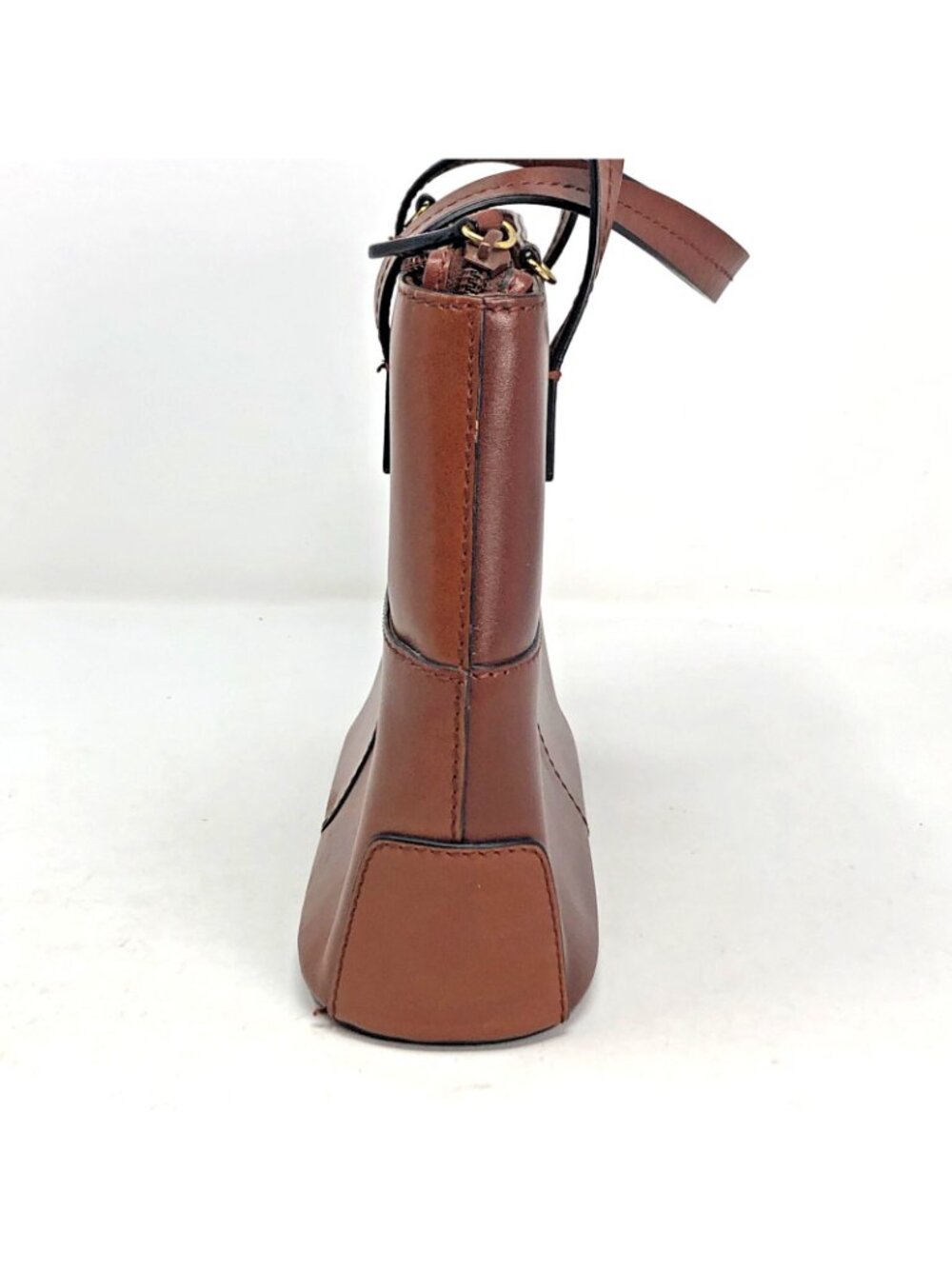 Etienne Aigner Purse Small Brown Genuine Leather Double Handle Hand Bag Casual - Picture 4 of 12